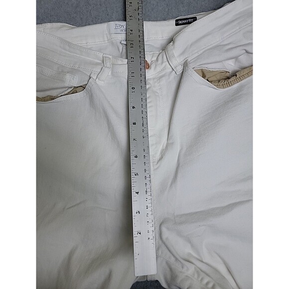 Judy Blue Womens Jeans 20W 38x27.5 Skinny White High Rise Rise Stretch Plus - Picture 7 of 14